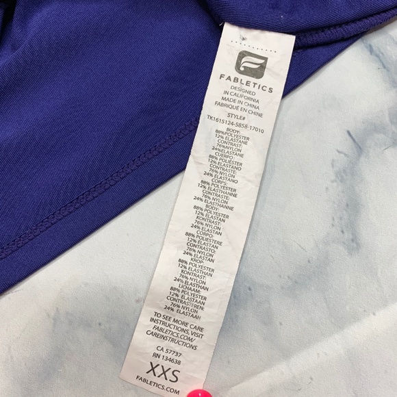 Fabletics Ultraviolet Purple Black Neve Tank Top - Picture 5 of 8